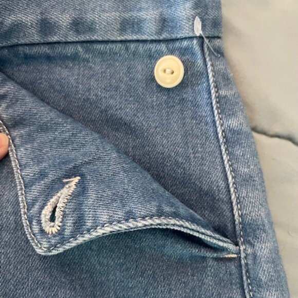 FINAL PRICE NWT Levi's Trouser Shorts Japanese Size 32 Waist 32 Blue Denim $198 - Picture 10 of 15